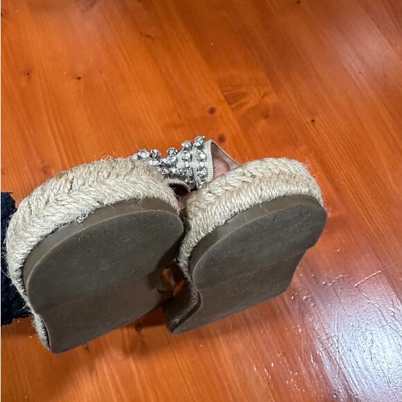 Steve Madden Zendaya Rhinestone and Jute Platform Sandal - Sz. 8 - Picture 5 of 7